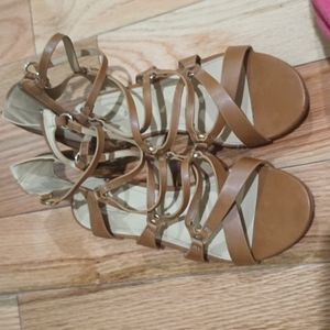 Tan Strappy Aldo Ankle Sandals